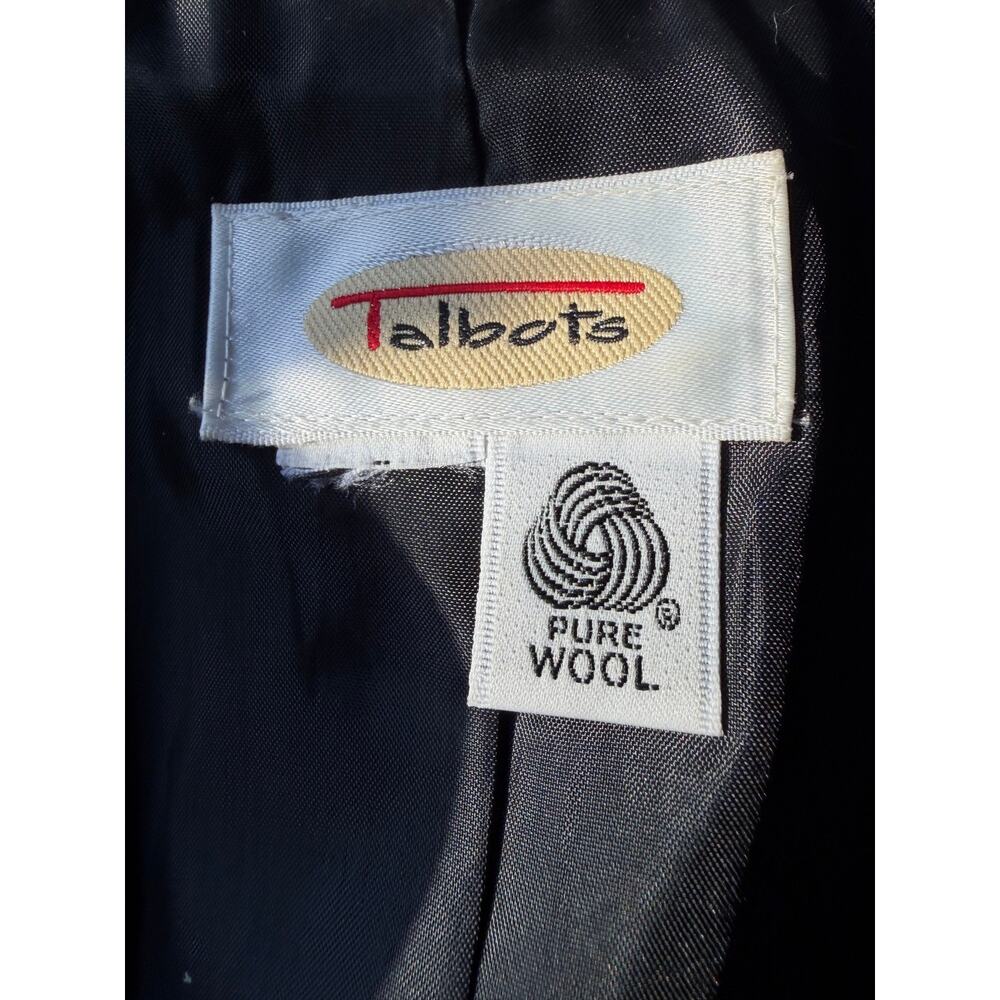 Vintage Talbots Wool Longline Blazer Coat Jacket 3-Button Black Made in Japan - Picture 5 of 9
